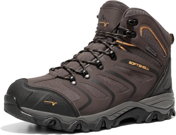 NORTIV 8 Men's Ankle High Waterproof Hiking Boots Outdoor Lightweight Shoes Trekking Trails Armadillo - Image 2