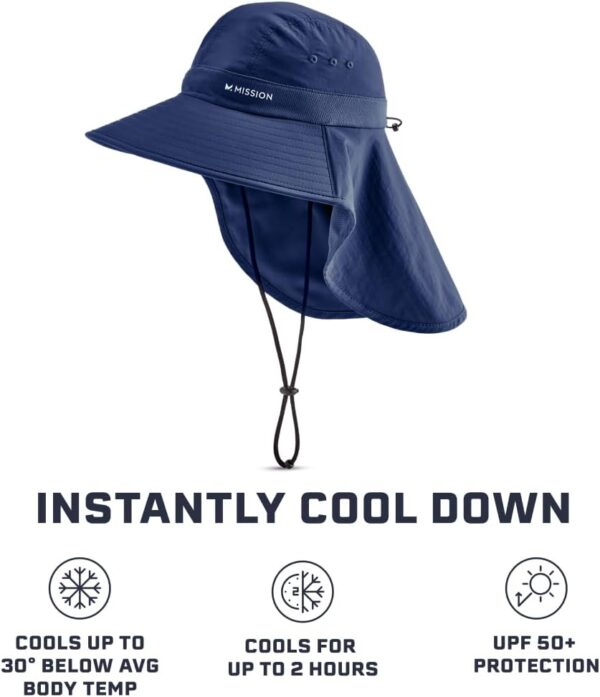 Cooling Sun Defender Sun Hat, UPF 50 UV Protection for Men Women, Wide Brim Outdoor Hat for Hiking, Fishing, Beach, Gardening - Image 3