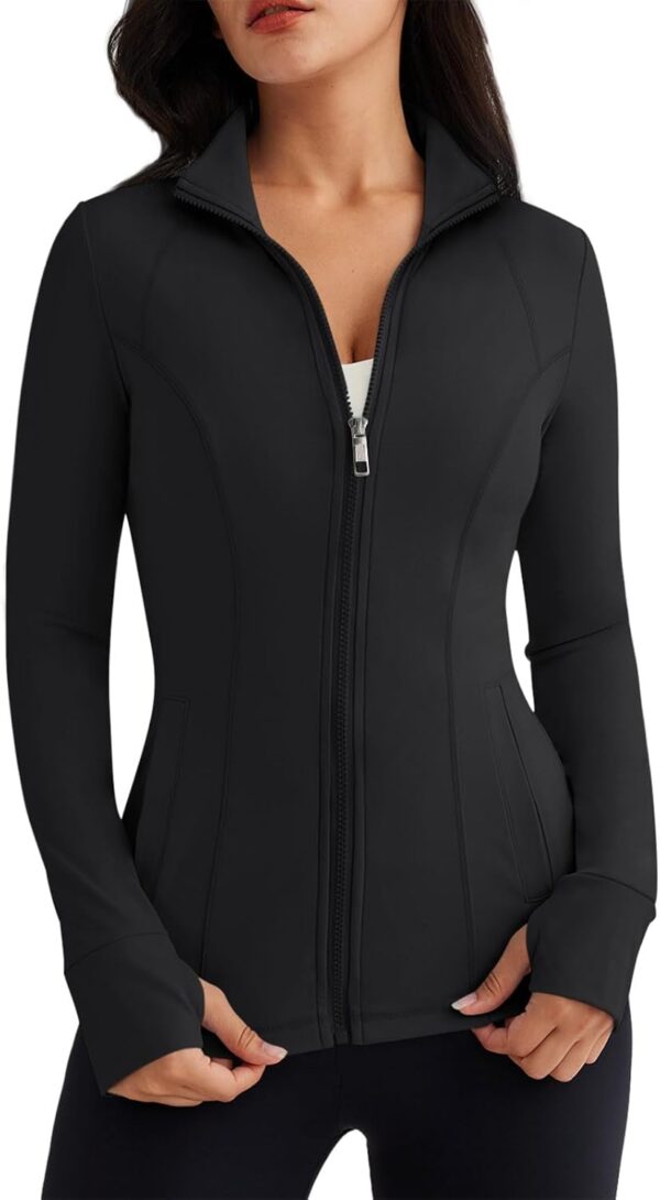 Trendy Queen Womens Lightweight Zip Up Jackets 2025 Athletic Hoodies Fall Gym Shirts Running Workout Clothes with Pocket - Image 2