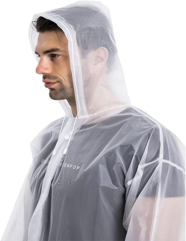 Rain Coats (2 Pack) - Reusable EVA Rain Ponchos For Adults Rain Jackets Raincoats For Men Women - Image 7