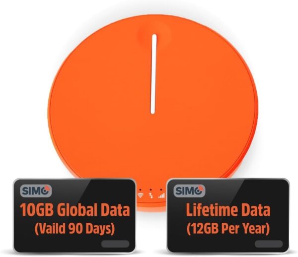 SIMO Solis Hero 4G LTE Hotspot, Includes Lifetime Data (12GB Per Year) and 10GB Global Data, Access Multiple Carriers, Internet in 140+ Countries, No Contract, Mobile Wi-Fi for Travel - Image 2