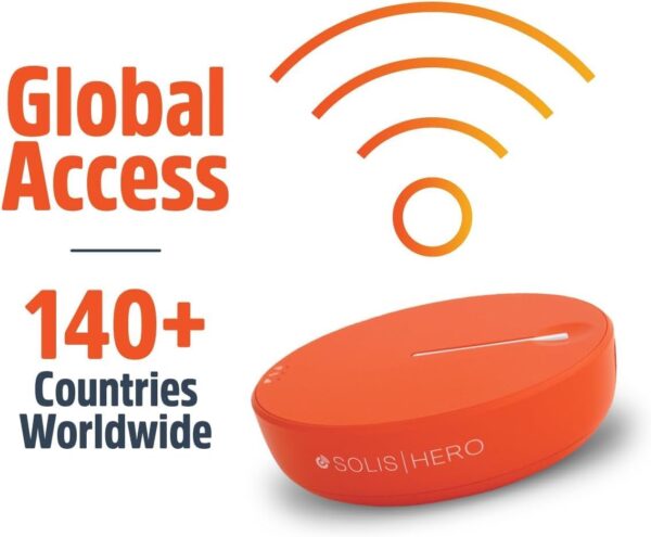 SIMO Solis Hero 4G LTE Hotspot, Includes Lifetime Data (12GB Per Year) and 10GB Global Data, Access Multiple Carriers, Internet in 140+ Countries, No Contract, Mobile Wi-Fi for Travel - Image 3