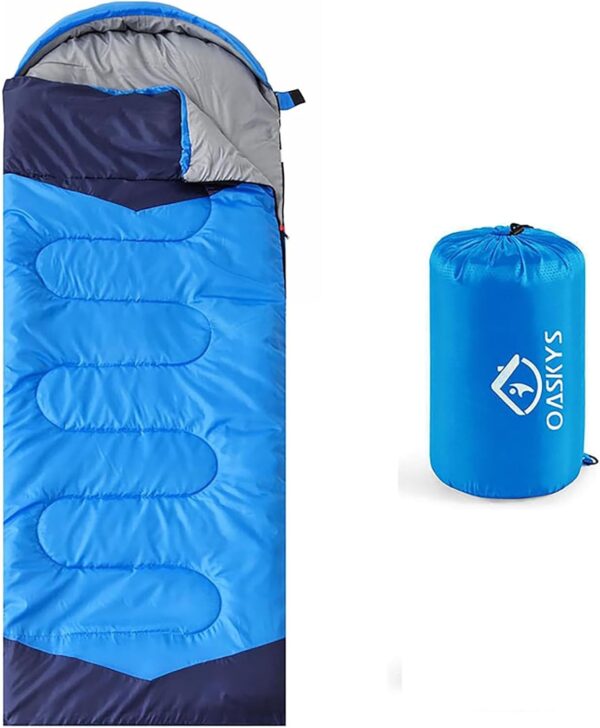 oaskys Camping Sleeping Bag - 3 Season Warm & Cool Weather - Summer Spring Fall Lightweight Waterproof for Adults Kids - Camping Gear Equipment, Traveling, and Outdoors - Image 2