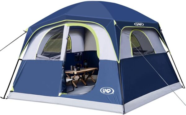 UNP Tents 6 Person Waterproof Windproof Easy Setup,Double Layer Family Camping Tent with 1 Mesh Door & 5 Large Mesh Windows -10'X9'X78in(H) - Image 9