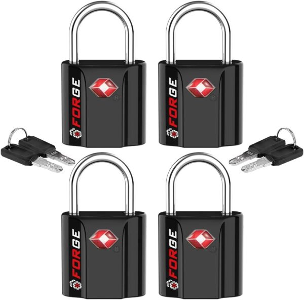 TSA Approved Luggage Locks, Ultra-Secure Dimple Key Travel Locks with Zinc Alloy Body - Image 2
