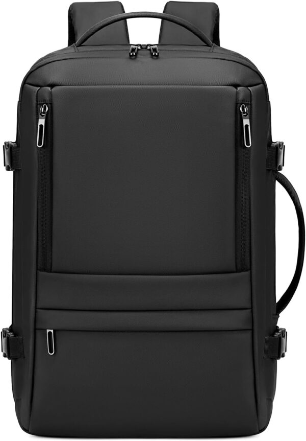 Carry On Travel Backpack for Airplanes | 35L Suitcase Backpack Luggage Business Weekender Bag - Expandable Travel Carry On Flight Approved for Men Women - Black - Image 2