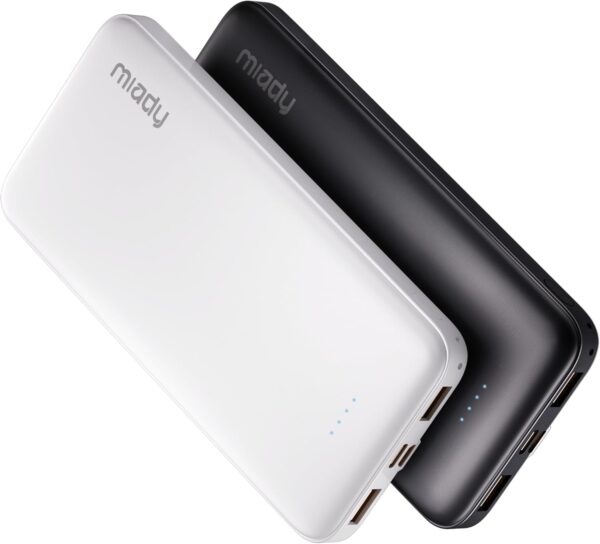 Miady 2-Pack 10000mAh Dual USB Portable Charger, USB-C Fast Charging Power Bank, Backup Charger for iPhone 15/14/13, Galaxy S23/22, Pixel and etc - Image 2
