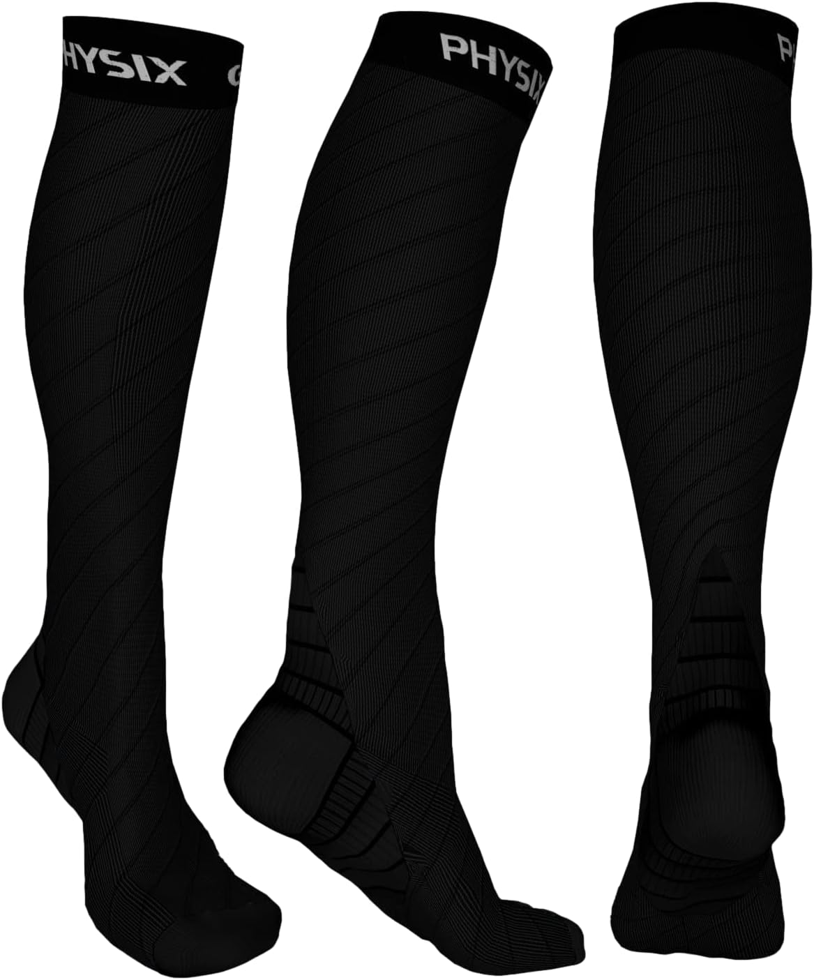 Physix Gear Compression Socks 20-30 mmHg - Men & Women - Running, Nurses, Shin Splints, Flight, Travel - Image 2