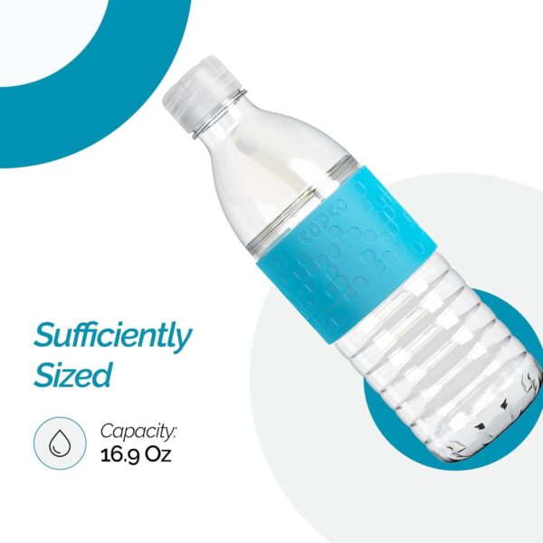 Copco Hydra Water Bottle with Spill-Resistant Lid, 16.9 oz - Reusable Tritan Non-Slip Sleeve, Twist-Open Body - BPA-Free, Leak-Proof, Durable & Portable for Gym, Office, School (Light Blue) - Image 8
