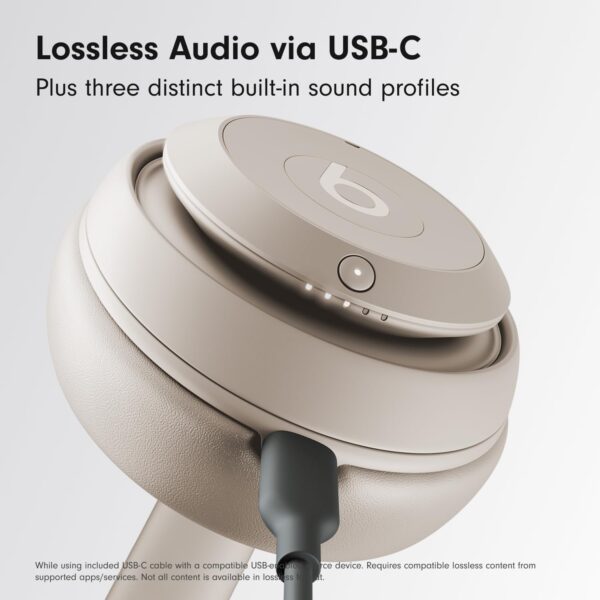 Beats Studio Pro - Wireless Bluetooth Noise Cancelling Headphones - Personalized Spatial Audio, USB-C Lossless Audio, Apple & Android Compatibility, Up to 40 Hours Battery Life - Sandstone - Image 6