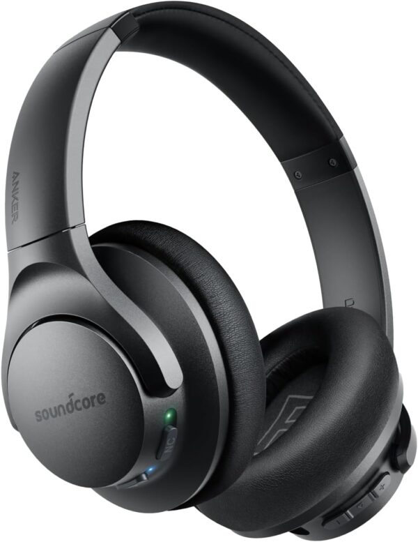 Soundcore Anker Life Q20 Hybrid Active Noise Cancelling Headphones, Wireless Over Ear Bluetooth Headphones, 60H Playtime, Hi-Res Audio, Deep Bass, Foam Ear Cups, Travel, Office, USB-C Charging - Image 2