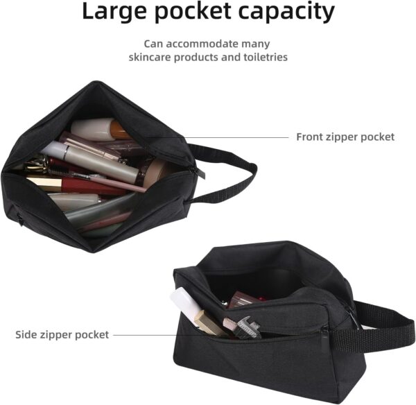 Travel Toiletry bag Toiletry bag for women men Hanging Cosmetic bag Travel accessories for Women Men (Black) - Image 5