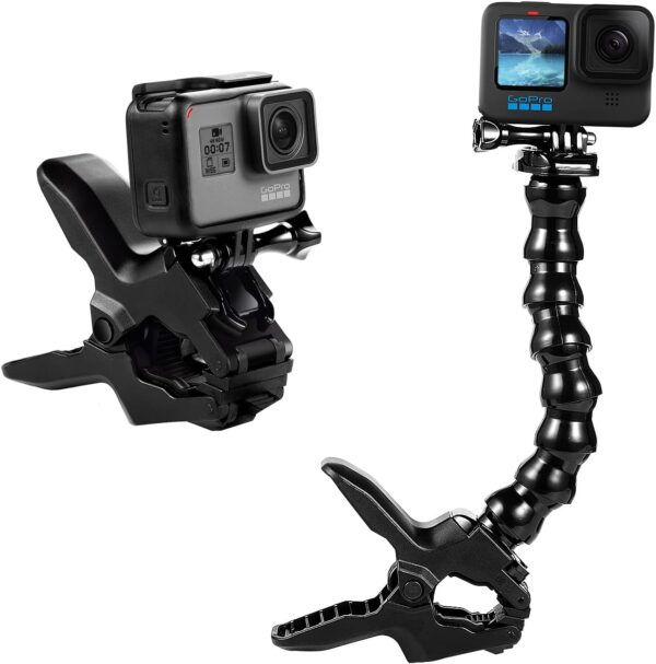 Suptig Jaws Flex Clamp Mount Gooseneck Mount for GoPro Hero 13 Hero 12 Hero 11 Hero 10 Hero 9 Hero 8 Hero 7 Hero 6 Hero 5 Hero 4 Session Hero 3+ Hero 3 Akaso EK7000 DJI osmo Arlo Action Camera. - Image 2