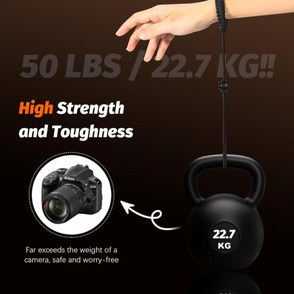 Camera Wrist Strap - Universal 1/4" Thread Screw Safety Strap Compatible with DJI Osmo 360, INSTA 360 X5/4, Action 5 Pro, Go Pro Hero Accessories, Soft Anti-Slip Wristband - Image 3