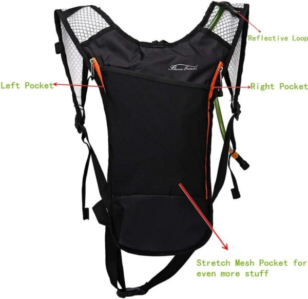 Hydration Pack with 2L Backpack Water Bladder - Great for Outdoor Sports of Running Hiking Camping Cycling Skiing - Image 3