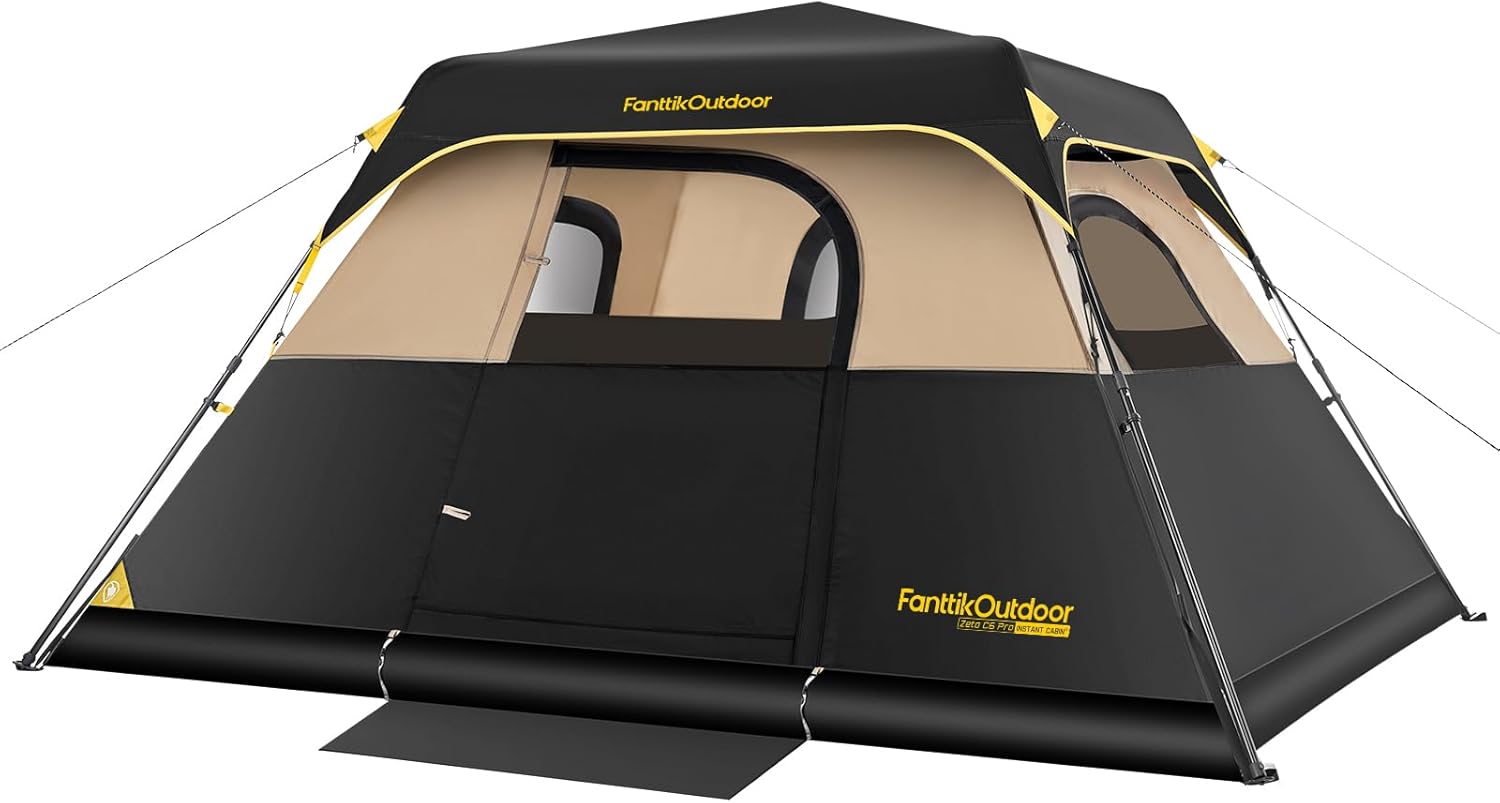 FanttikOutdoor Camping Tent 4/6/8/10 Person Instant Cabin Tent Setup in 60 Seconds with Rainfly & Windproof Portable with Carry Bag for Family Camping & Hiking - Image 2
