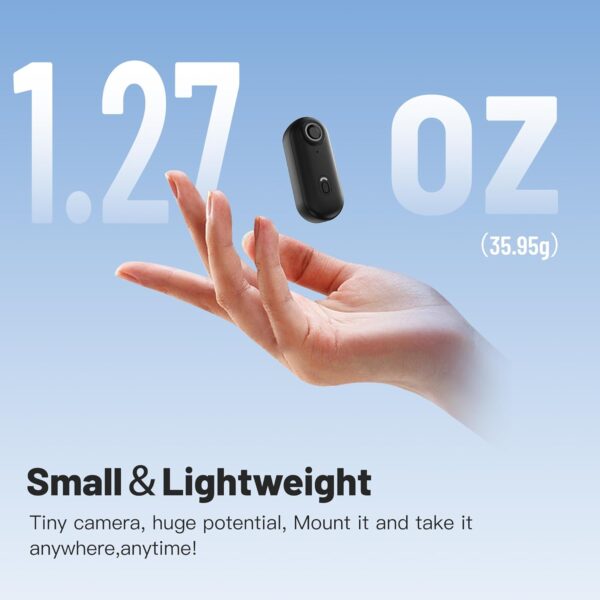Mini Body Camera, Wearable Action Body Cam, Thumb Size Hands Free Recording Body Worn Camera, Premium Portable Camcorder Mount Anywhere for Pet Walking, Work, Travel (Black, 128GB) - Image 3