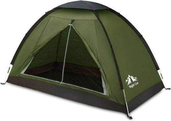 Night Cat Backpacking Tent for One 1 to 2 Persons Lightweight Waterproof Camping Hiking Tent for Adults Kids Scouts Easy Setup Single Layer 2.2x1.2m - Image 2