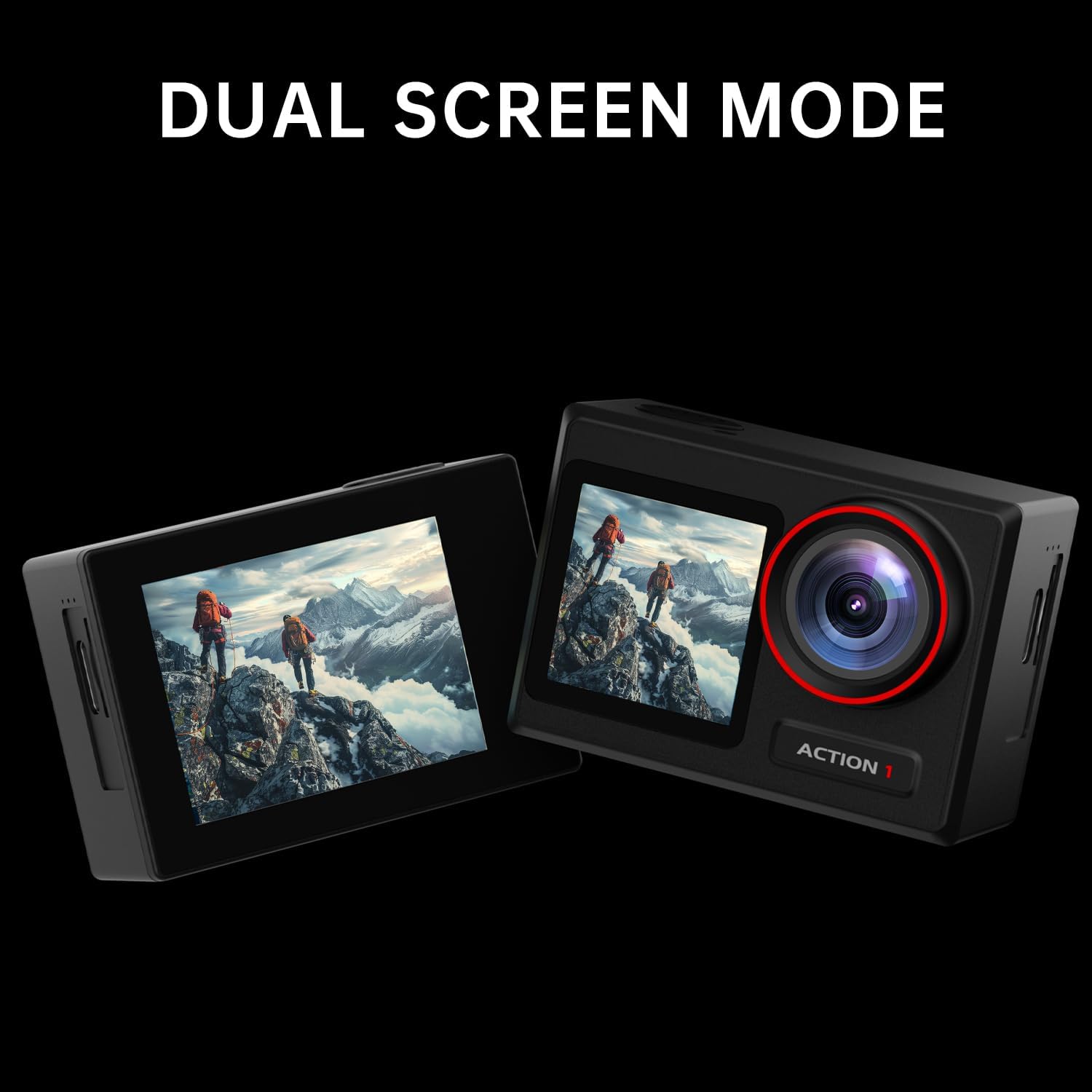ODDV 4K60FPS 30MP Action Camera with Front LCD and Touch Rear Screens, Underwater Camera with 64GB Memory Card, 132FT Waterproof Camera, EIS, 5X Zoom, WiFi Remote Control (Black) - Image 6