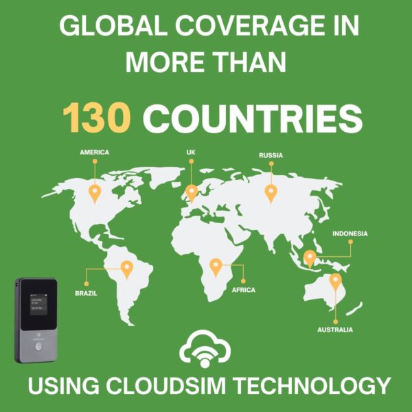 Cloud Portable WiFi Hotspot for Travel | 4G LTE Mobile Internet (USA &130+ Countries) | No SIM | No Subscription Pay-as-You-Go | Multi-Carrier | Connects 8 Devices - Image 6