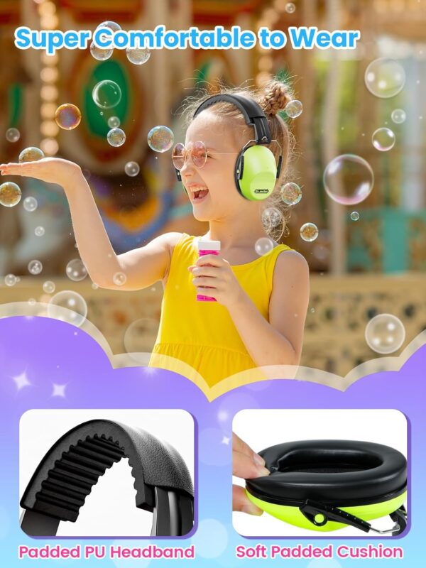 Dr.meter Ear Muffs for Noise Reduction: 27.4SNR Noise Cancelling Headphones for Kids Adults, EM100 Adjustable Hearing Protection Earmuffs for Monster Jam, Autism Sensory, Concerts, Fireworks - Image 3