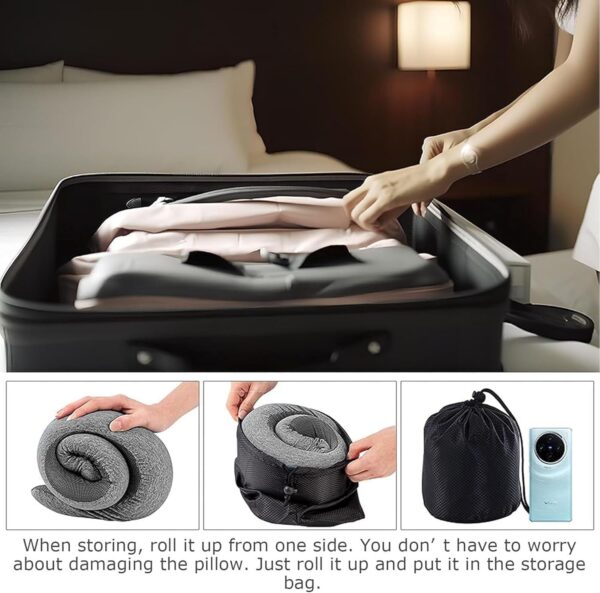 WEERSHUN Travel Pillows for Airplanes,2024 New Travel Pillow,Travel Neck Pillow Airplane Memory Foam Travel Pillow Neck Pillow for Traveling Suitable for Airplanes,Offices and Cars - Image 6