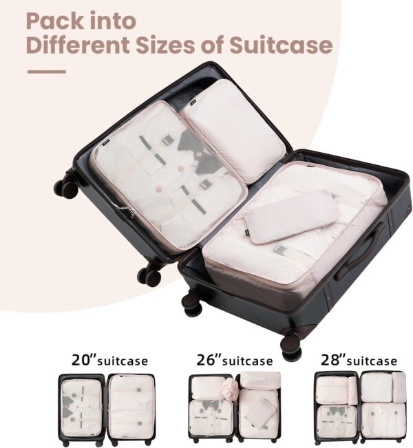BAGAIL 6 Set/8 Set/10 Set Packing Cubes Various Sizes Packing Organizer for Travel Accessories Luggage Carry On Suitcase - Image 8