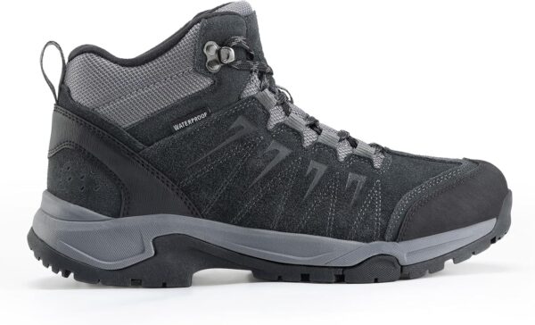 Men's Waterproof Hiking Boots Lightweight Comfortable Leather Mid Ankle Outdoor Trekking Boot - Image 4
