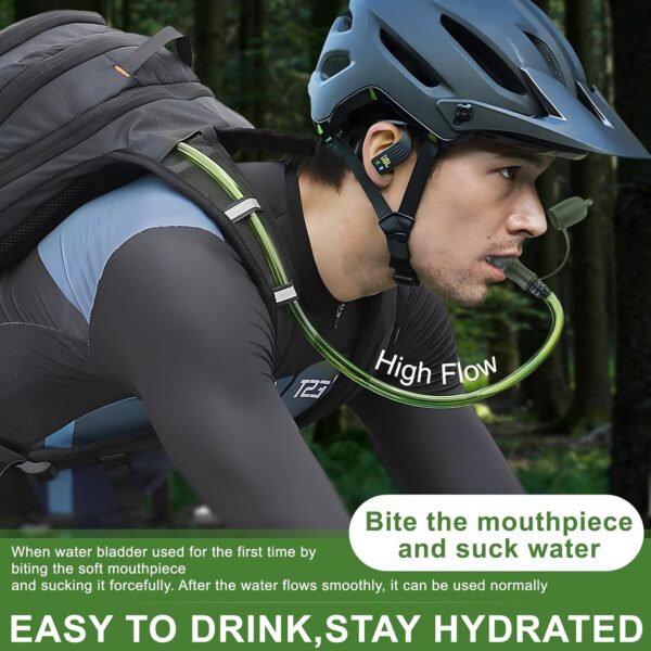 Hydration Bladder, 1.5-2-3L Water Bladder for Hiking Backpack, BPA-Free Leak Proof Water Reservoir Storage Bag, Water Pouch Hydration Pack for Camping Cycling Running - Image 7