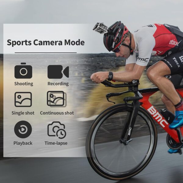 Action Camera 4K 30FPS, Waterproof Camera 30M Underwater Ultra HD 131FT 170°Wide Angle Shooting, with 2 x 1050 mAh Batteries for Swimming, Cycling, Fishing, Climbing - Image 4