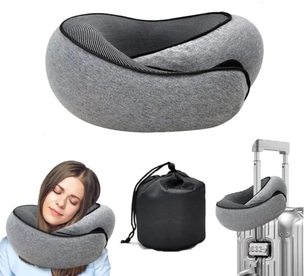 WEERSHUN Travel Pillows for Airplanes,2024 New Travel Pillow,Travel Neck Pillow Airplane Memory Foam Travel Pillow Neck Pillow for Traveling Suitable for Airplanes,Offices and Cars - Image 2