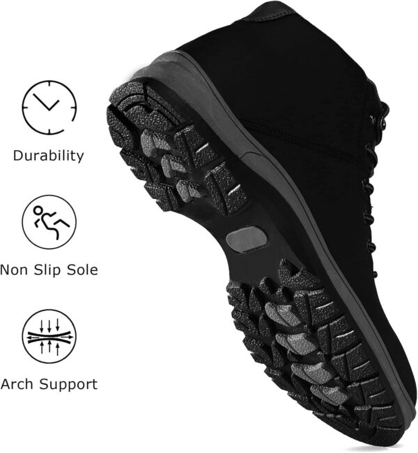 Mens Lightweight Hiking Boots Water Resistant Mid Ankle Work Casual Hiker Trekking Outdoor Boots Anti Slip Hiking Shoes - Image 4
