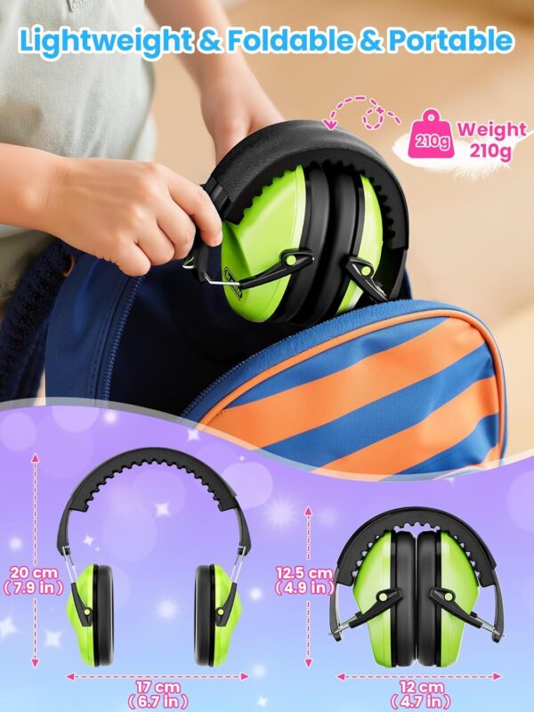 Dr.meter Ear Muffs for Noise Reduction: 27.4SNR Noise Cancelling Headphones for Kids Adults, EM100 Adjustable Hearing Protection Earmuffs for Monster Jam, Autism Sensory, Concerts, Fireworks - Image 8
