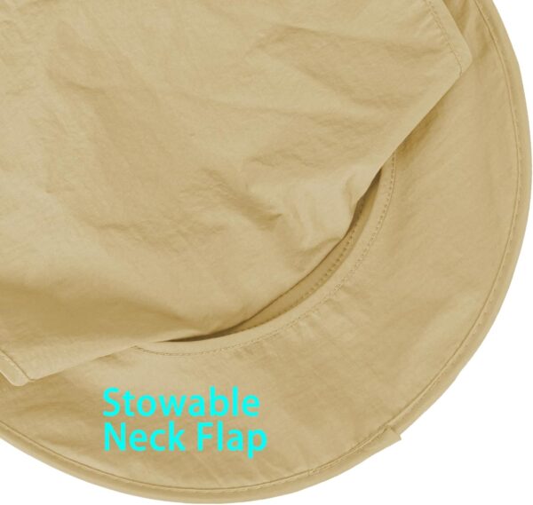Sun Hats for Men Women Fishing Hat UPF 50+ Breathable Wide Brim Bucket Hats Summer UV Protection Safari Hat with Neck Flap - Image 6