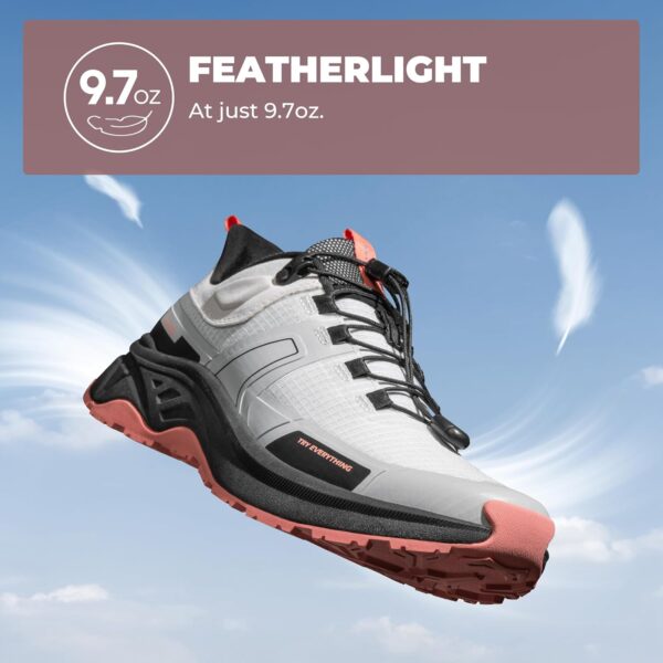 NORTIV 8 Women's Lightweight Hiking Shoes Quick Laces Outdoor Fashion Sneakers Gladiator - Image 3