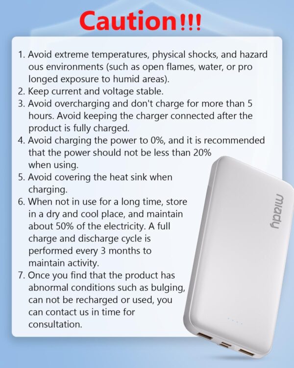 Miady 2-Pack 10000mAh Dual USB Portable Charger, USB-C Fast Charging Power Bank, Backup Charger for iPhone 15/14/13, Galaxy S23/22, Pixel and etc - Image 9