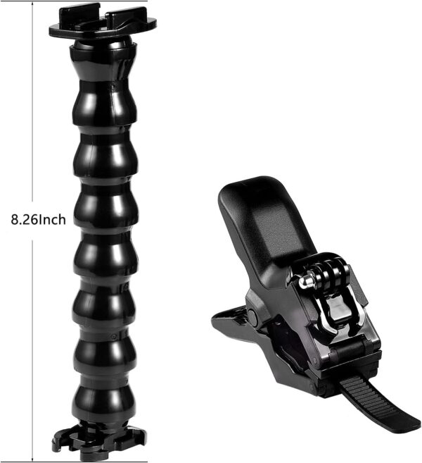 Suptig Jaws Flex Clamp Mount Gooseneck Mount for GoPro Hero 13 Hero 12 Hero 11 Hero 10 Hero 9 Hero 8 Hero 7 Hero 6 Hero 5 Hero 4 Session Hero 3+ Hero 3 Akaso EK7000 DJI osmo Arlo Action Camera. - Image 3