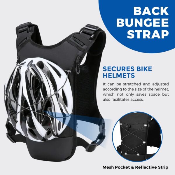 USA Original Patent Running Hydration Vest Backpack, Lightweight Chest Pack with 2.0L Water Bladder Bag Daypack for Hiking Running Cycling Race Marathon for Women Men - Image 5