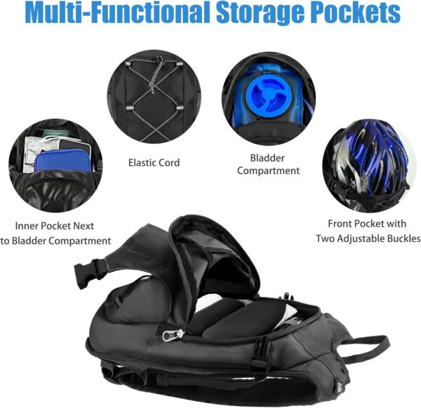 Zavothy Hydration Backpack with 2L Hydration Bladder Water Backpack for Hiking Hydration Pack for Running Cycling Hiking - Image 5