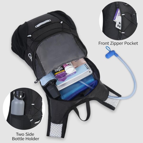 Lightweight Hydration Backpack, Running Backpack with 2L Water Bladder, Hydro Water Daypack for Cycling Hiking Rave for Men Women - Image 5