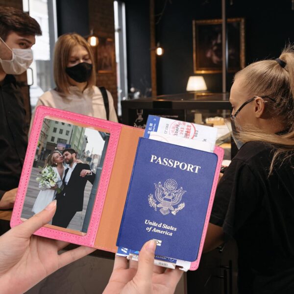 Herain Passport Holder for Travel Cruise Essentials 2 Pcs, Passport Cover Wallet Case Women Men Family, Passports Book Holders Travel Gifts Accessories Vacation Must Haves - Image 4