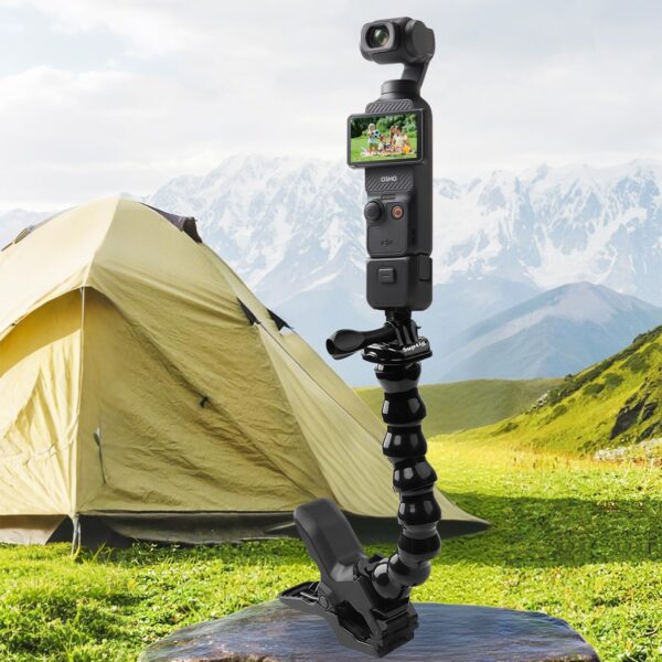 Suptig Jaws Flex Clamp Mount Gooseneck Mount for GoPro Hero 13 Hero 12 Hero 11 Hero 10 Hero 9 Hero 8 Hero 7 Hero 6 Hero 5 Hero 4 Session Hero 3+ Hero 3 Akaso EK7000 DJI osmo Arlo Action Camera. - Image 10