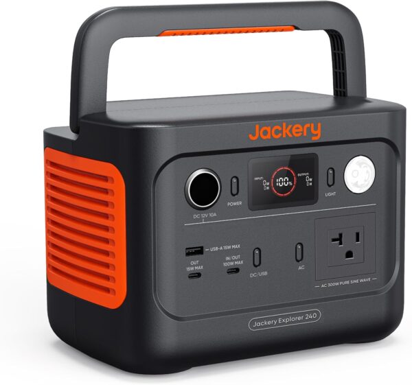 Jackery Explorer 240 v2 Portable Power Station, 256Wh LiFePO4 Battery with 300W AC/100W USB-C Output, 1Hr Fast Charging, Versatile Scenarios-Outdoor/Camping/RV/Travel/Emergency Backup - Image 2
