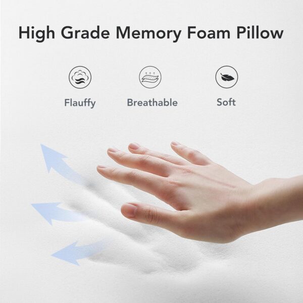 Travel Pillow, 100% Pure Memory Foam Travel Neck Pillow Airplane Neck Support Ergonomic Design for Traveling Suitable for Airplanes,Offices and Cars-Grey - Image 7