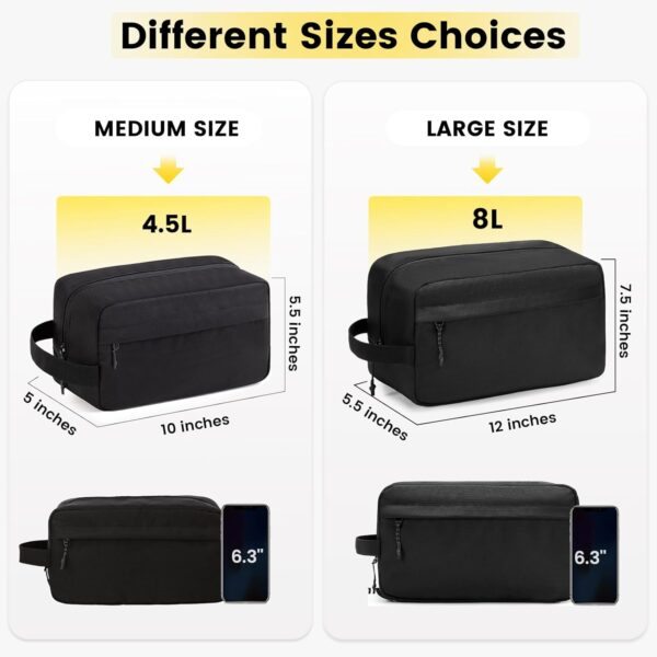 Vorspack Travel Toiletry Bag for Men - Hanging Toiletries Bag Water Resistant Travel Bag for Toiletries Accessories - Image 3