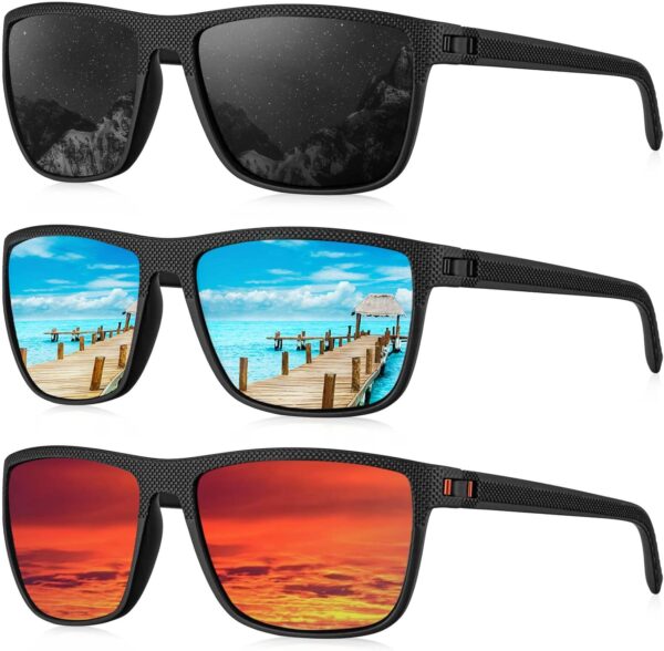 KALIYADI Polarized Sunglasses for Men, Lightweight Sun Glasses with UV Protection for Driving Fishing Golf - Image 2