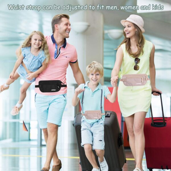 Money Belt for Travel Women and Men Slim Hidden Travel Wallet with RFID Blocking - Image 8