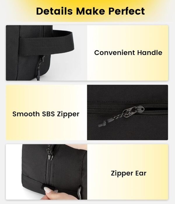 Vorspack Travel Toiletry Bag for Men - Hanging Toiletries Bag Water Resistant Travel Bag for Toiletries Accessories - Image 5
