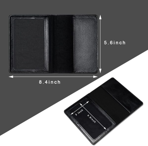 2 Pcs Passport holders，Ultra Slim passport wallet，PU Leather Passport Cover for Women and Men - Image 4