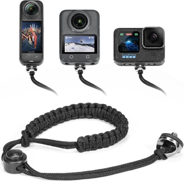Camera Wrist Strap - Universal 1/4" Thread Screw Safety Strap Compatible with DJI Osmo 360, INSTA 360 X5/4, Action 5 Pro, Go Pro Hero Accessories, Soft Anti-Slip Wristband - Image 2